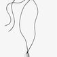 Precious Metal-Plated Brass and Silk Pebble Necklace
