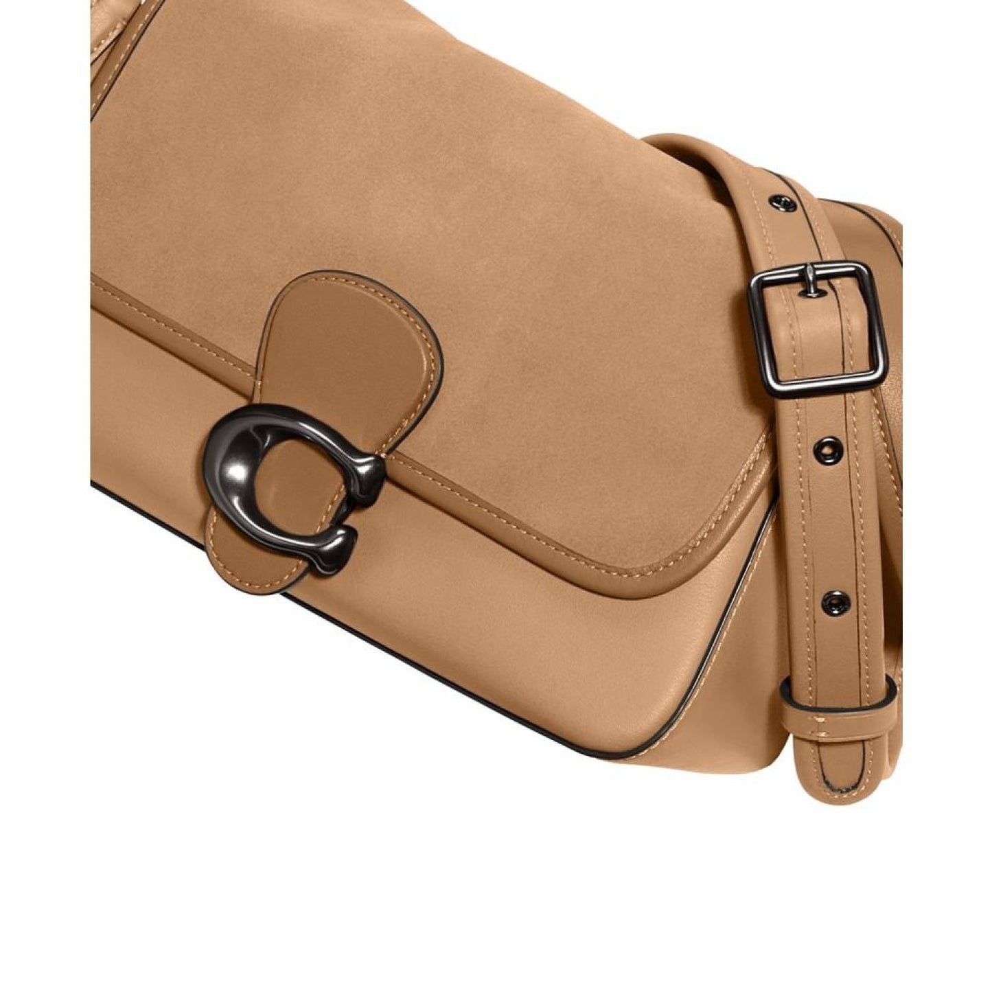 Suede Soft Tabby Shoulder Bag with Convertible Straps