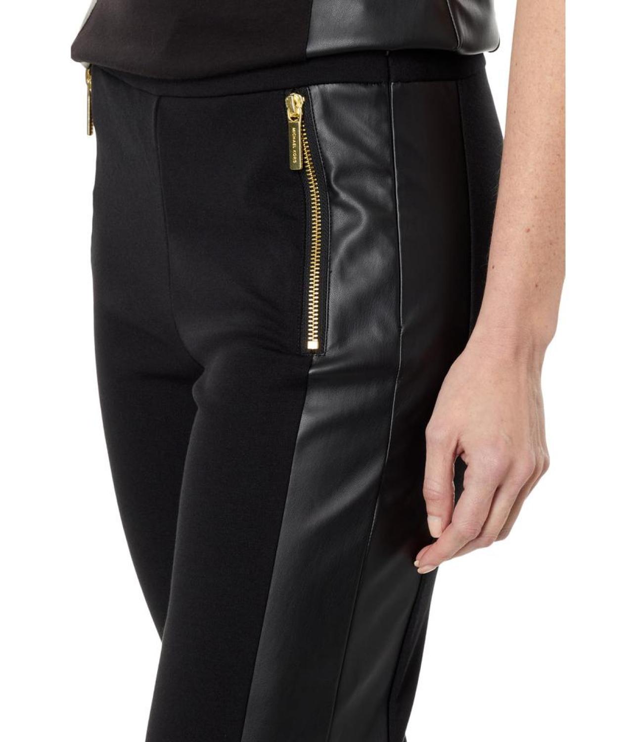 Zip Front Leather Leggings