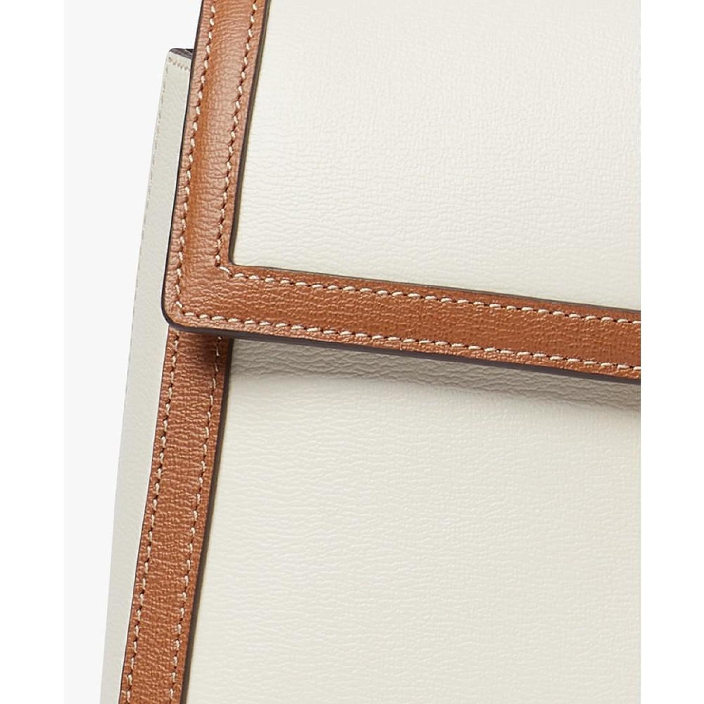 Katy Colorblocked Small Textured Leather Satchel
