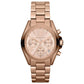 Women's Chronograph Mini Bradshaw Rose Gold-Tone Stainless Steel Bracelet Watch 35mm MK5799