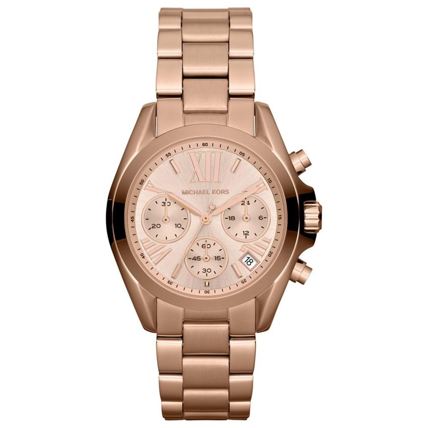Women's Chronograph Mini Bradshaw Rose Gold-Tone Stainless Steel Bracelet Watch 35mm MK5799