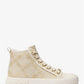 Evy Metallic Empire Logo Jacquard High-Top Sneaker