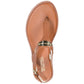 Women's MK Plate Flat Thong Sandals