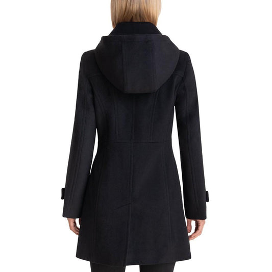 Women's Petite Hooded Notched-Collar Coat, Created for Macy's