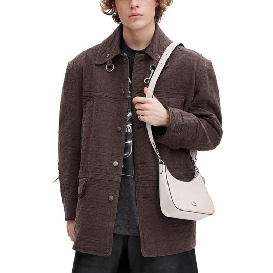 Small Crossgrain Leather Hobo Crossbody Bag