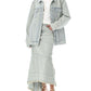 Marc Jacobs Monogram Frayed Edge Denim Skirt