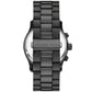 Unisex Runway Chronograph Black Stainless Steel Bracelet Watch, 45mm