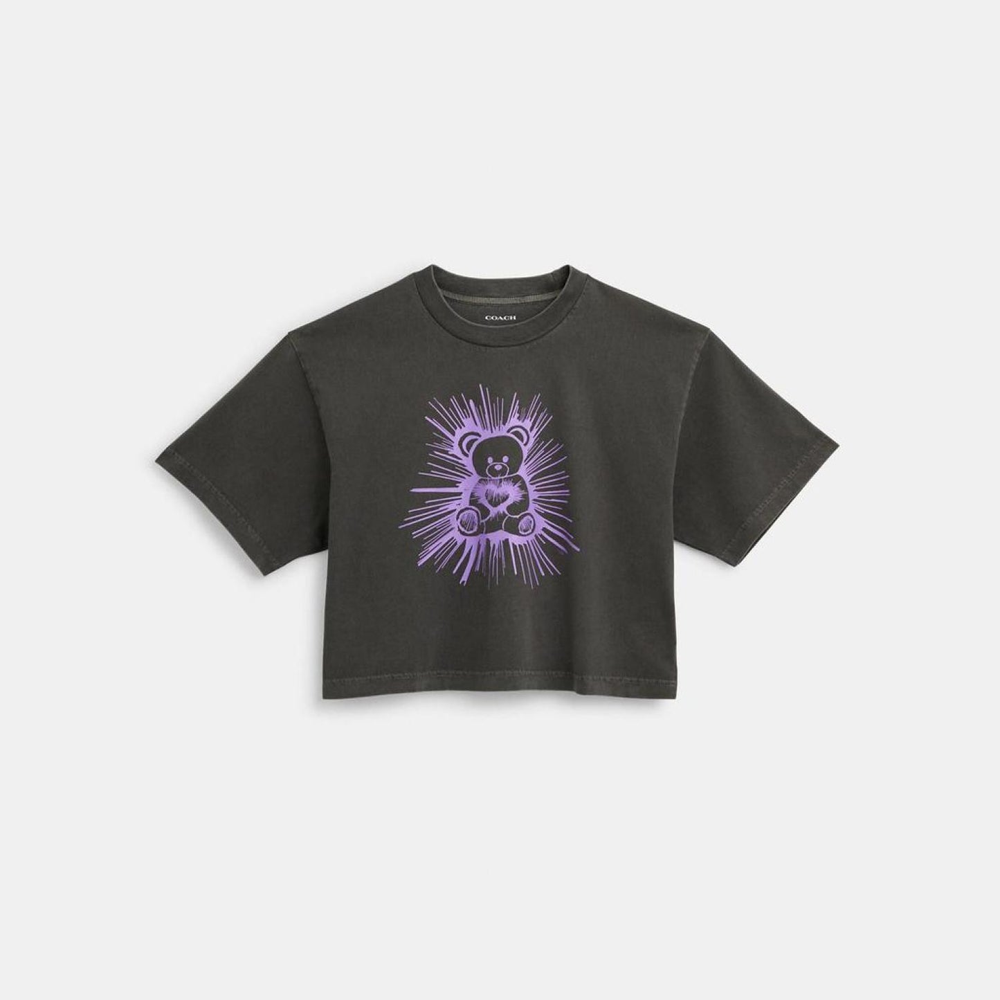 Coach Outlet Rave Bear Garment Dye Cropped T Shirt
