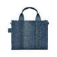 The Small Crystal-Embellished Denim Tote Bag