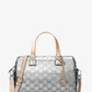 Grayson Medium Logo Embossed Patent Satchel