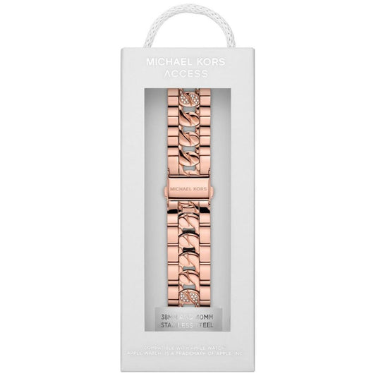 Rose Gold-Tone Stainless Steel Curb Chain Band for Apple Watch 38mm and 40mm