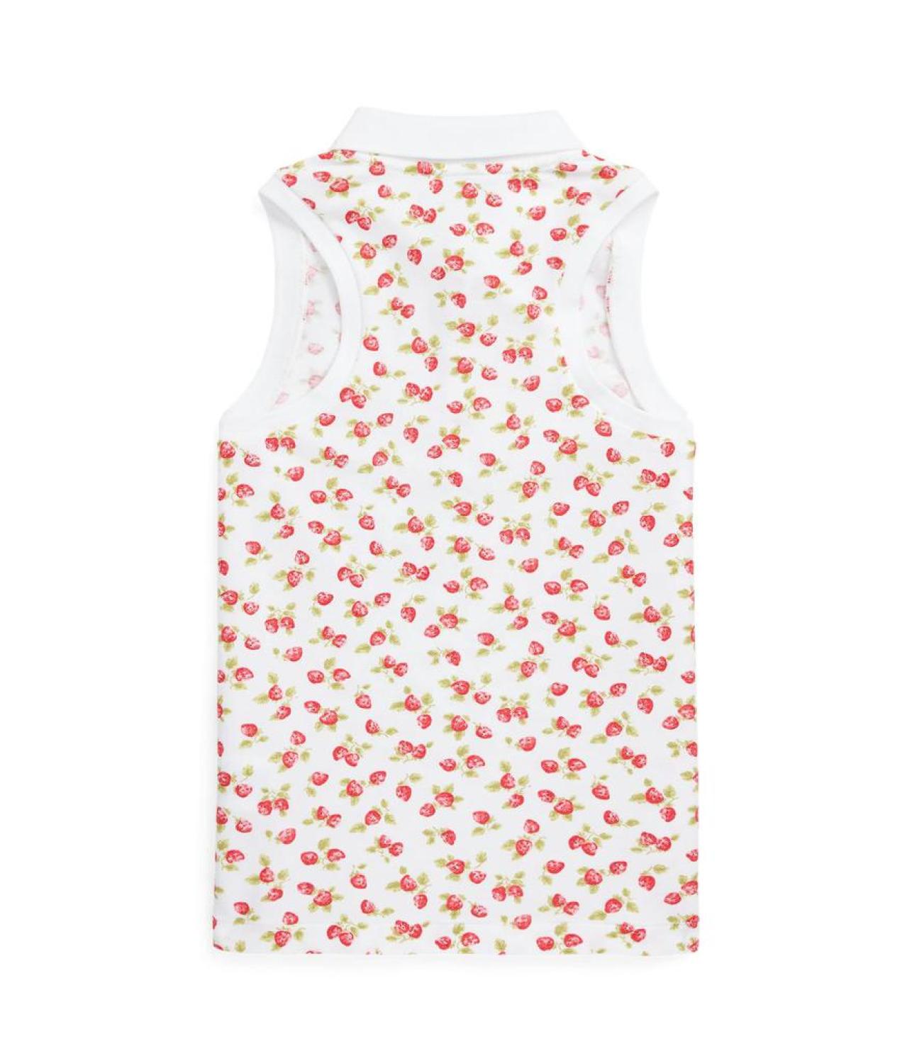 Strawberry Mesh Sleeveless Polo Shirt (Big Kids)