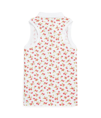 Strawberry Mesh Sleeveless Polo Shirt (Big Kids)