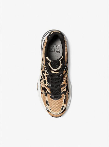 Kit Extreme Mesh and Leopard Print Calf Hair Trainer