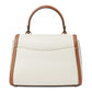 Katy Colorblocked Small Textured Leather Satchel