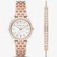 Mini Darci Pave Rose Gold-Tone Watch and Bracelet Gift Set