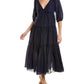Marchesa Notte Solid Midi Dress