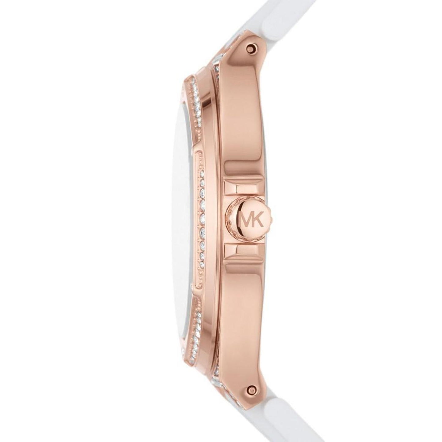 Women's Lennox Three-Hand White Silicone Band Watch 43mm