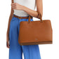 Crosshatch Leather Large Hanna Satchel