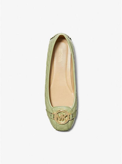 Fulton Logo Embossed Faux Leather Moccasin