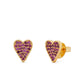 Pave Heart Studs