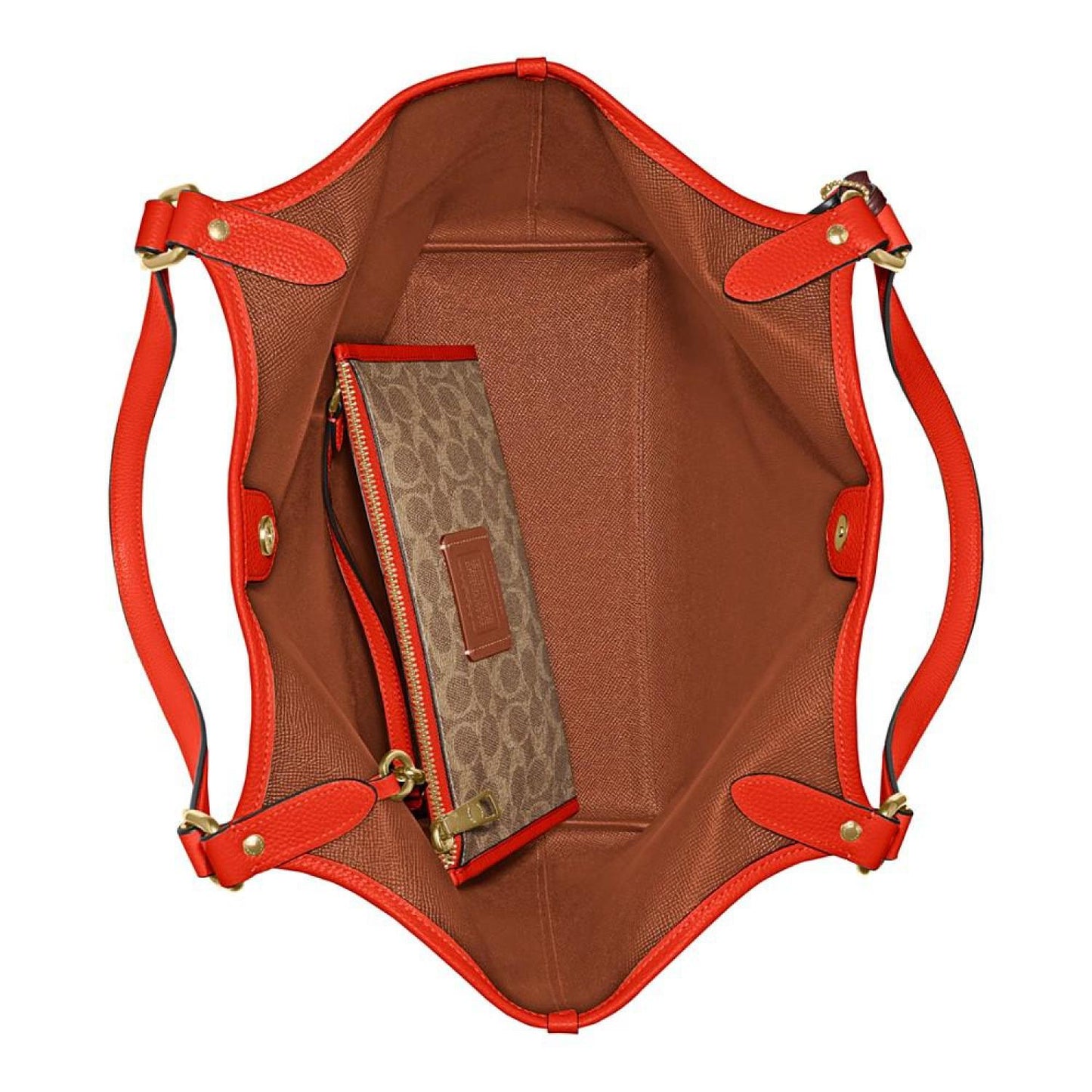 Pebble Leather Day Tote with Removable Pouch
