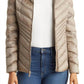 Women's Chevron Packable Puffer Jacket In Taupe