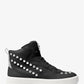 Emmett Studded Stripe Leather High-Top Sneaker
