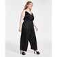 Plus Size Rhinestone-Strap Jumpsuit