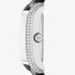 Mini Emery Pavé Silver-Tone and Crocodile Embossed Leather Watch
