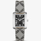 Mini Emery Silver-Tone and Empire Logo Jacquard Watch
