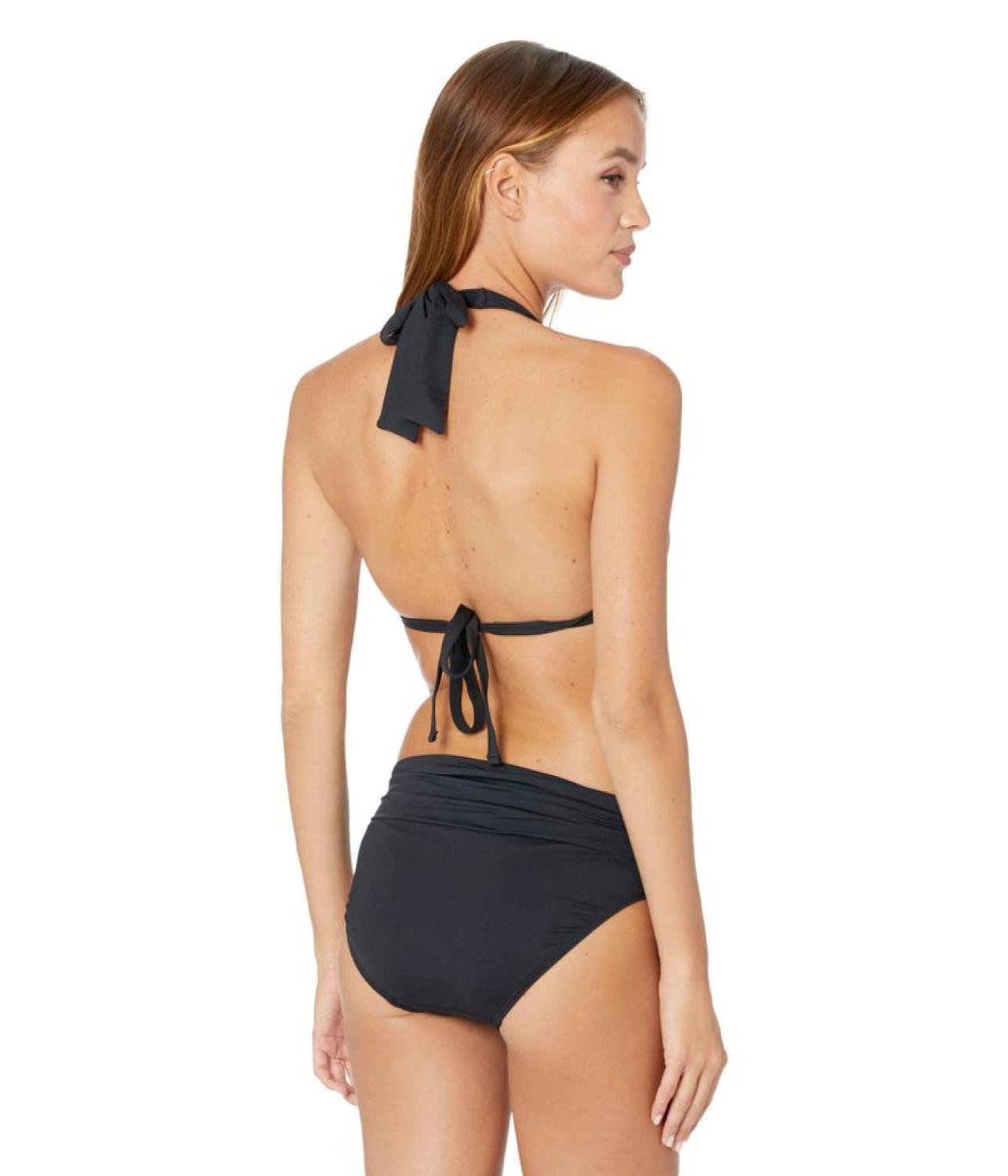 Beach Club Solids Molded Cup Halter Top