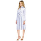 Women's Pinstriped Tie-Front Shirtdress, Regular & Petite