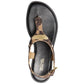 Women's MK Plate Flat Thong Sandals