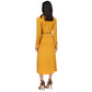 Women's Solid Chain Faux-Wrap Dress