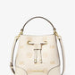 Mercer Small Logo Embossed Leather Bucket Bag