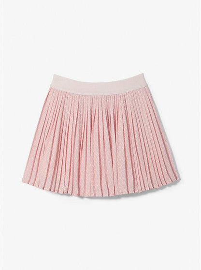 Pleated Logo Skirt