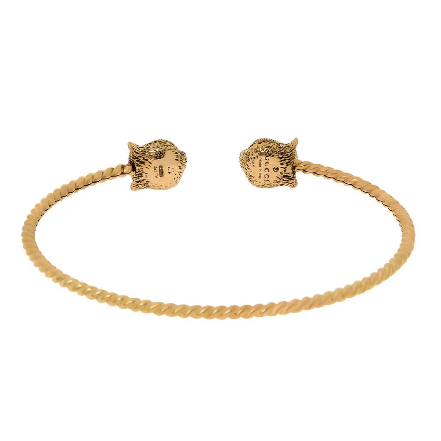 Gucci Le Marche Des Merveilles 18K Yellow Gold, Diamond Cuff Bracelet YBA526300002017