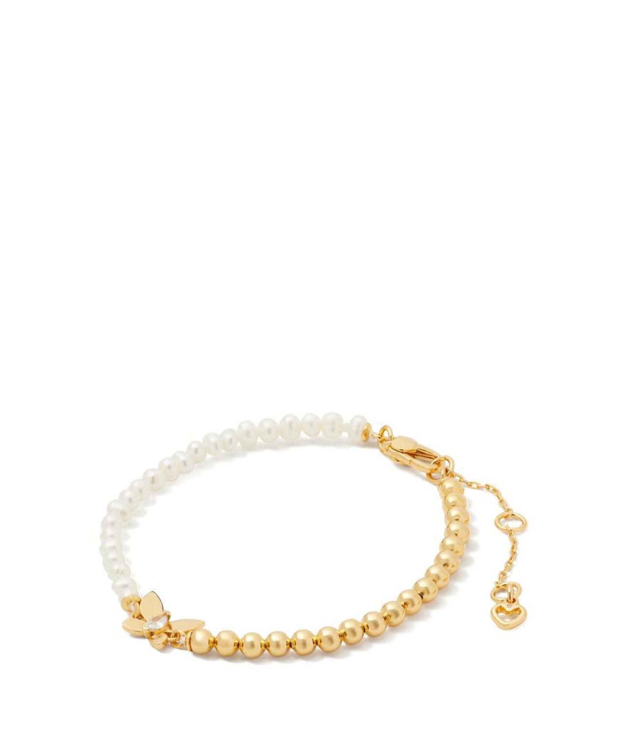 Pearl and Gold Bead Bracelet