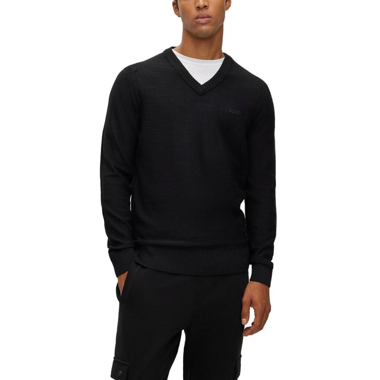 Men's Logo Detail Regular-Fit Sweater