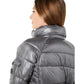 Short Puffer with Faux Fur Trim Hood Jacket M425739QZ
