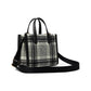 Manhattan Studio Plaid Fabric Small Tote
