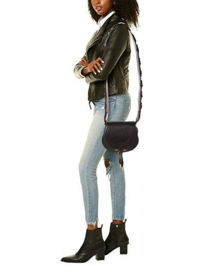 Chloé Marcie Small Leather Saddle Bag