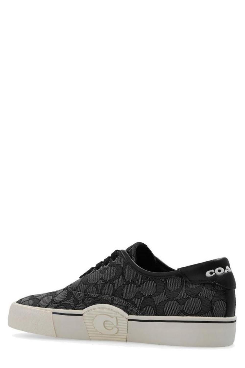 Coach Skate Signature Jacquard Lace-Up Sneakers