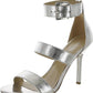Amal Womens Leather Ankle Strap Heels