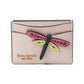 Dragonfly Novelty Embellished Saffiano Leather Card Holder