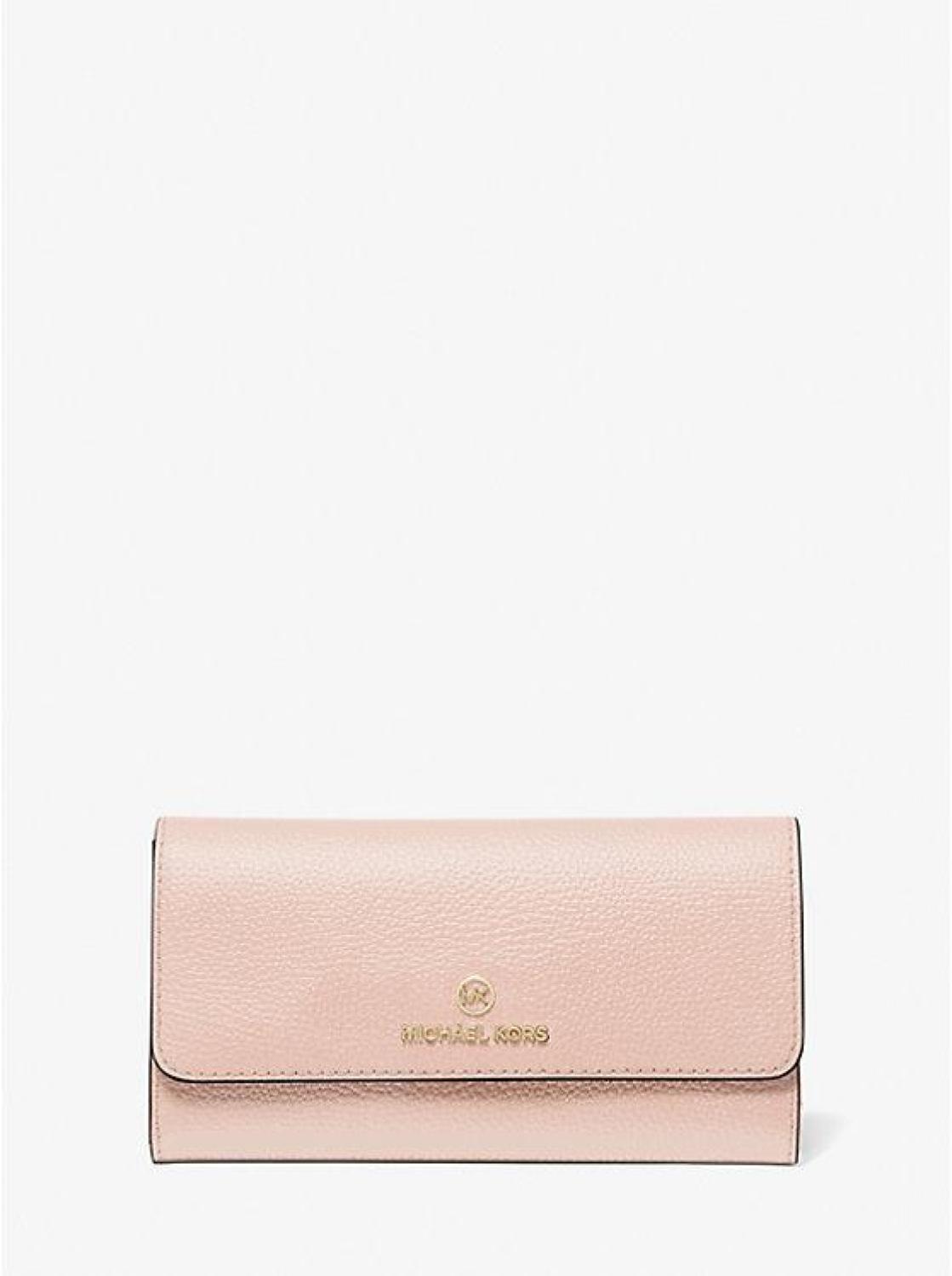 Large Pebbled Leather Tri-Fold Wallet