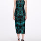 Embroidered Sequin Tea-length Gown