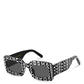 Marc Rectangular Logo Sunglasses, 50mm